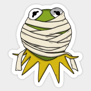 Halloween Mummy Kermit Sticker